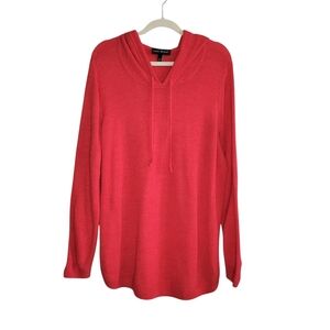 Lane Bryant Red Hooded Lightweight Pullover Knit Sweater Women's Size 18/20